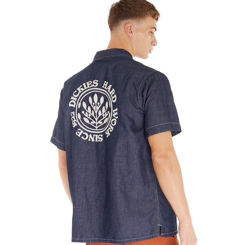 Dickies Mens Beavertown Short Sleeve Shirt Rinsed