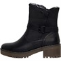 Xti Womens Fleece Lined Buckled Ankle Boots Black