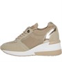 Xti Womens Wedge Metallic Detail Trainers Beige