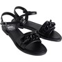Xti Womens Chain Detail Ankle Strap Sandals Black