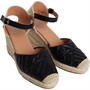 Xti Womens Wedge Espadrille Sandals Black