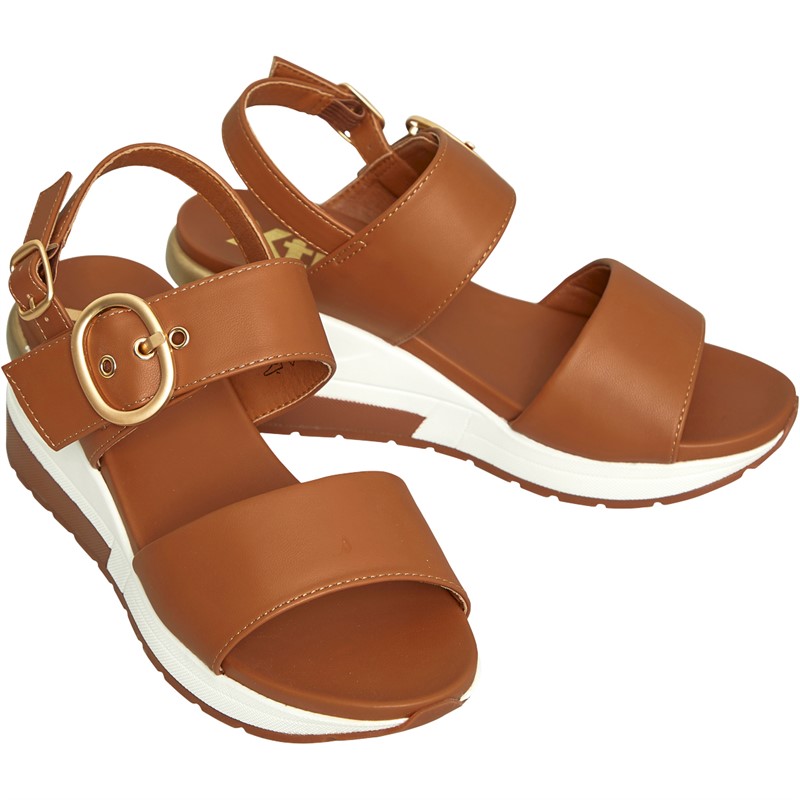 Xti Womens 141410 PU Sandals Camel