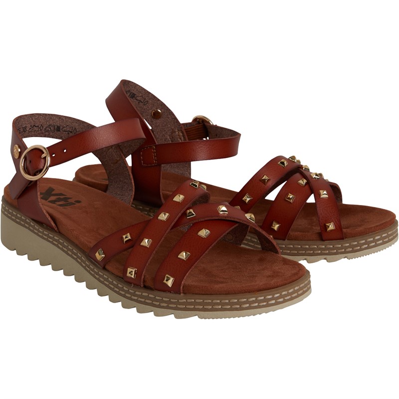 Xti Womens 141298 PU Sandals Camel