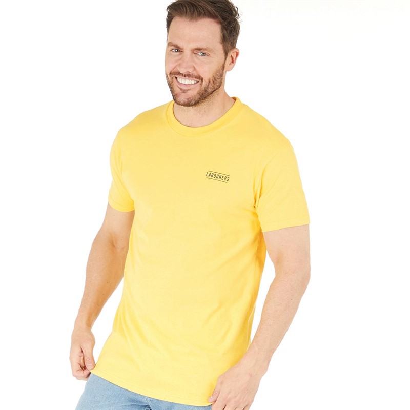 Lagooners Mens Surf T-Shirt Yellow