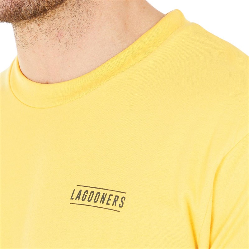 Lagooners Mens Surf T-Shirt Yellow