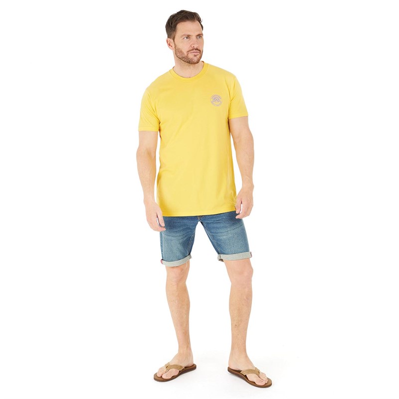 Lagooners Mens Surfers T-Shirt Yellow