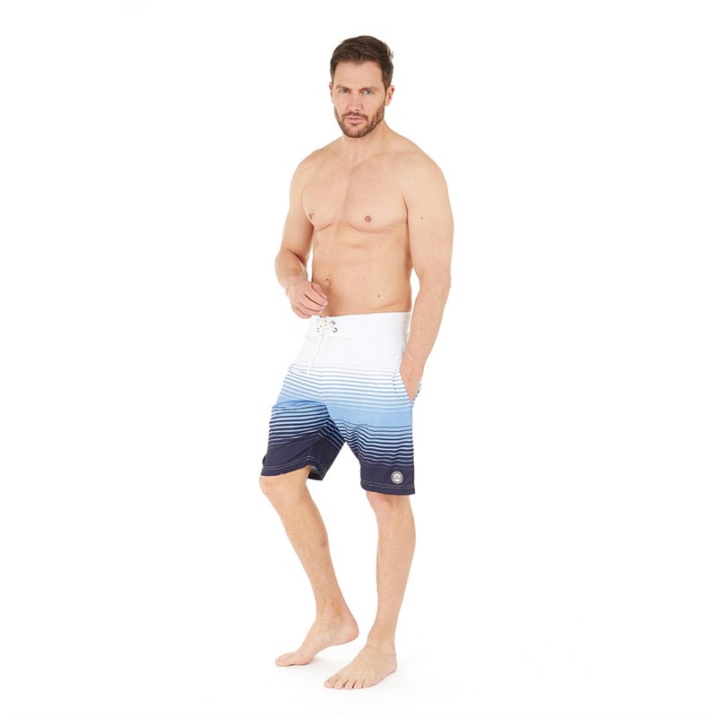 Lagooners Mens Coral Board Shorts White