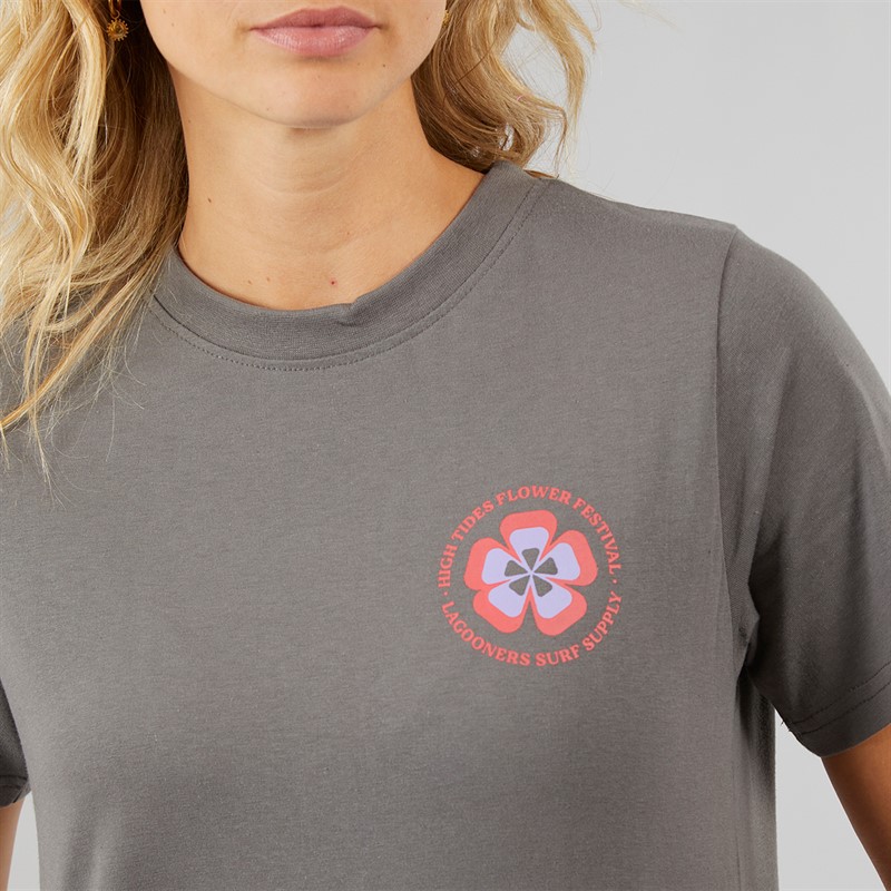 Lagooners Damskie Birds T-shirty Ciemny grafit