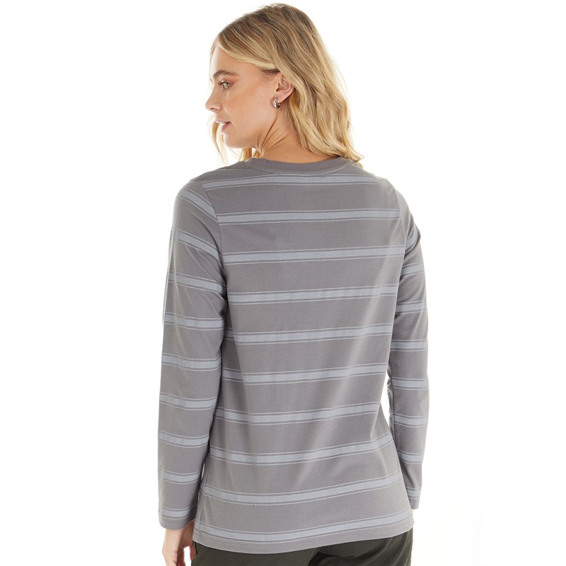 Lagooners Womens Harriet Long Sleeve T-Shirt Charcoal