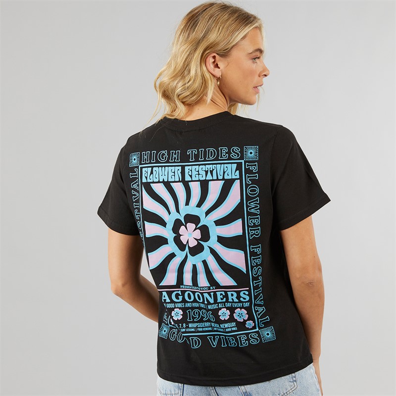 Lagooners Damen Birds Freizeit Tops Schwarz