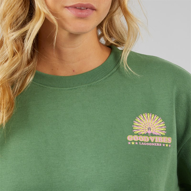 Lagooners Damen Happiness Sweatshirts Khaki