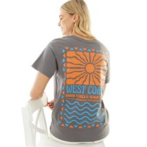 Lagooners Womens West Coast T-Shirt Charcoal