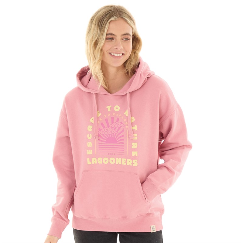 Lagooners Womens Escape Hoodie Peach Pink