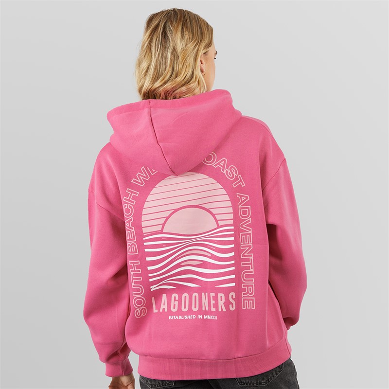 Lagooners Womens South Beach Hoodie Pink
