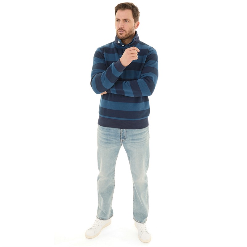 Lagooners Mens Raegan Funnel Neck Sweat Navy