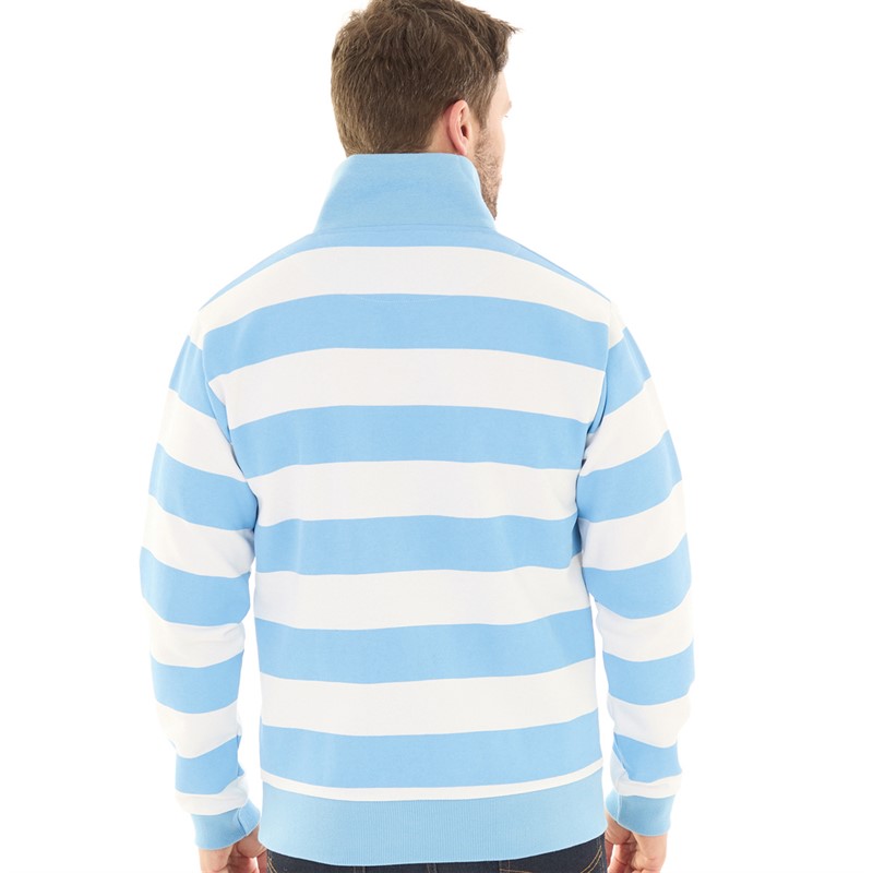 Lagooners Mens Raegan Funnel Neck Sweat Sky Blue