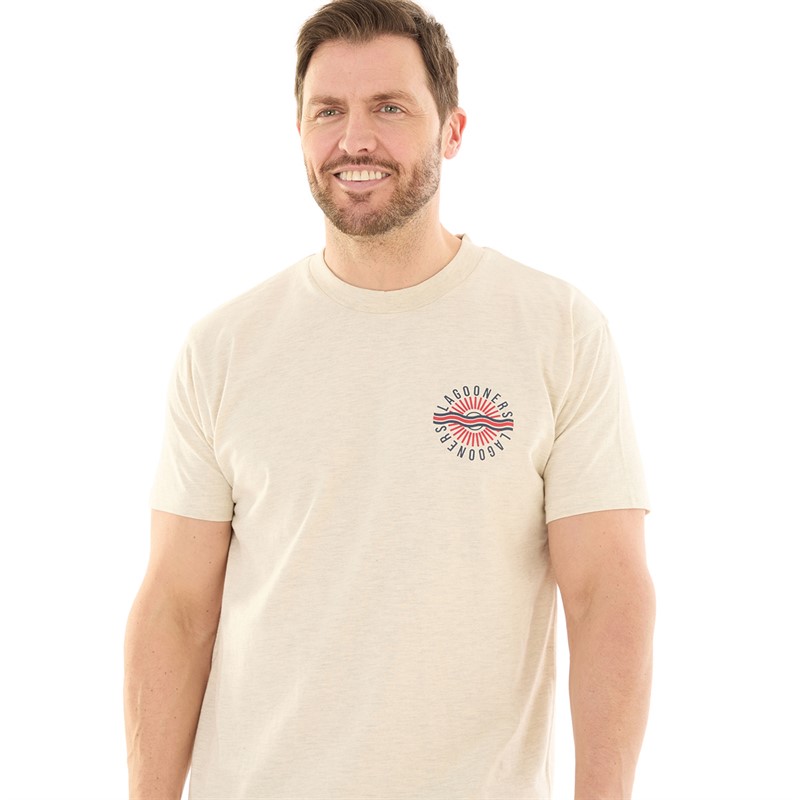 Lagooners Mens Eiger T-Shirt Oatmeal Marl