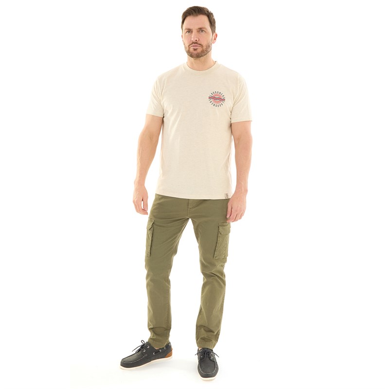 Lagooners Mens Eiger T-Shirt Oatmeal Marl