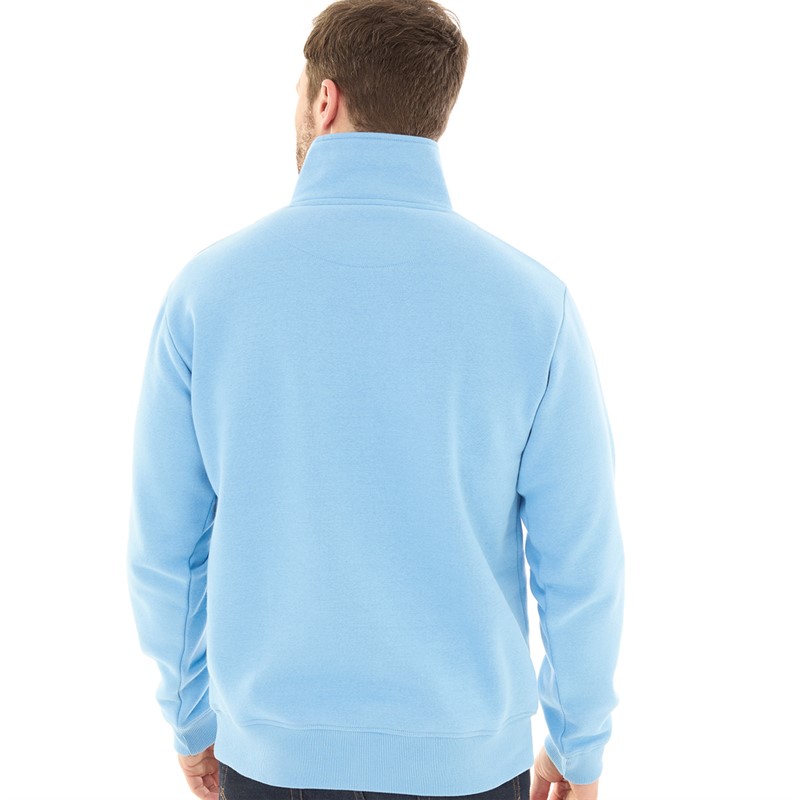 Lagooners Mens Sargasso Funnel Neck Sweat Sky Blue