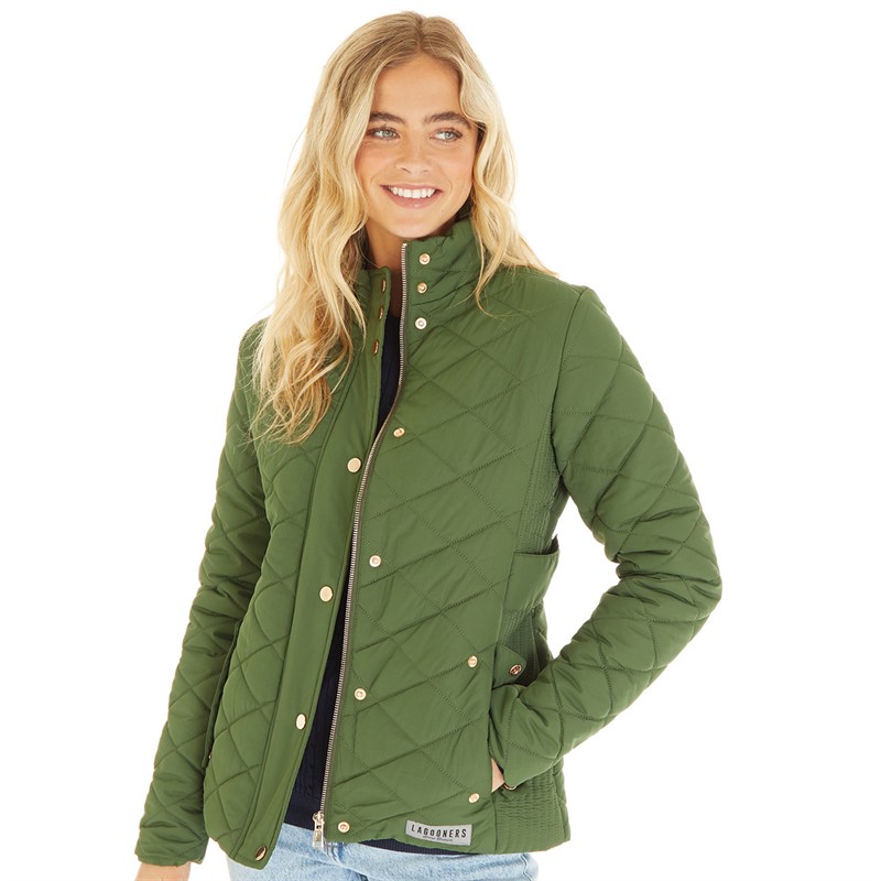 Lagooners Womens Great Outdoors Quilted Jacket Forest Green