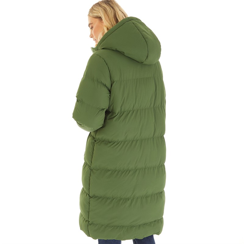 Lagooners Womens Excursion Longline Puffer Jacket Forest Green