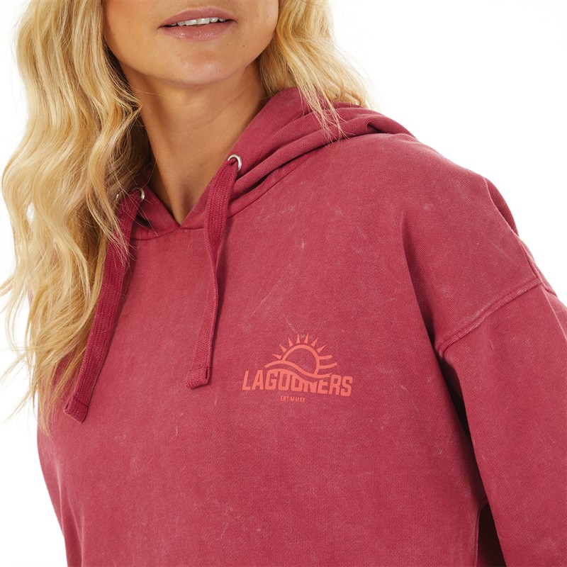 Lagooners Womens Adalee Hoodie Red Plum