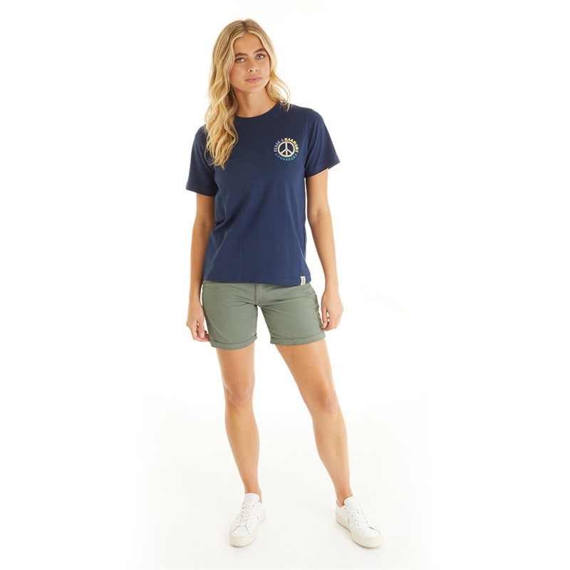 Lagooners Womens Peace And Harmony T-Shirt Navy