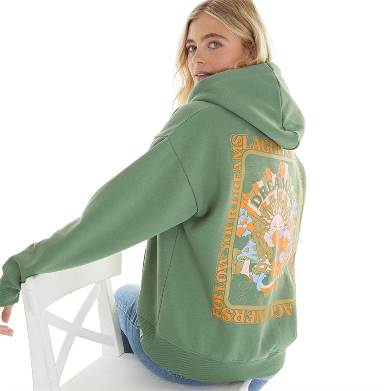 Lagooners Womens Dreamers Hoodie Sage