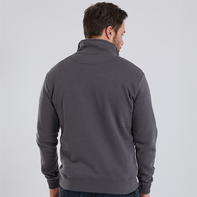 Lagooners Mens Sargasso Funnel Neck Sweat Charcoal