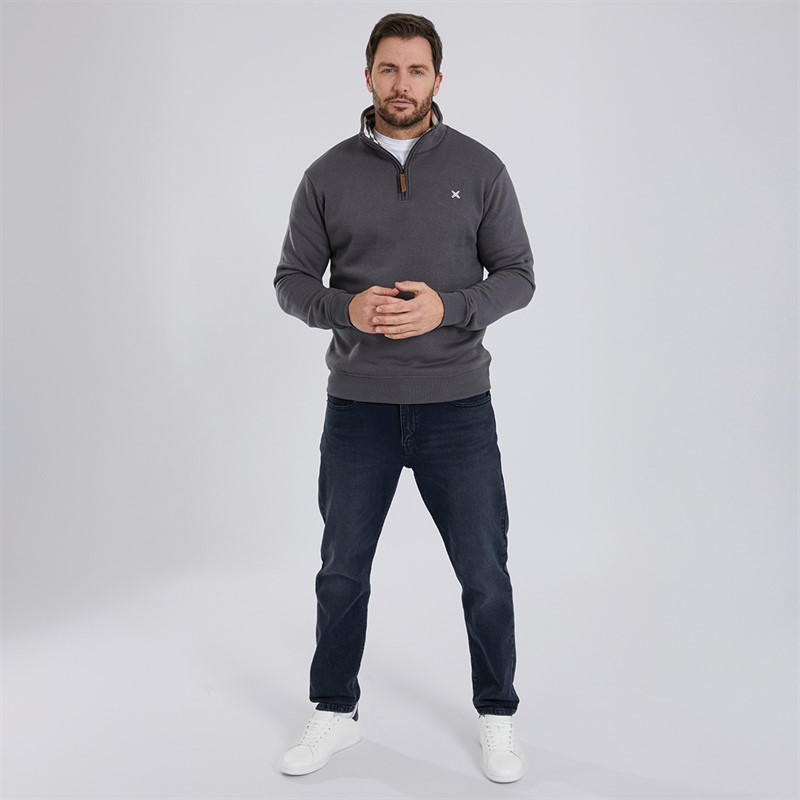 Lagooners Mens Sargasso Funnel Neck Sweat Charcoal