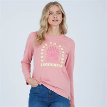 Lagooners Womens Resevoir Long Sleeve T-Shirt Peach Pink