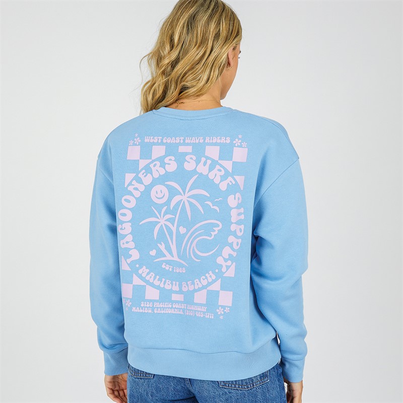 Lagooners Womens Malibu Sweatshirt Blissful Blue