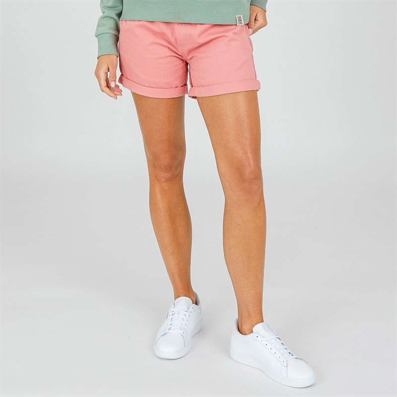 Lagooners Womens Billie Chino Shorts Peach Pink - Size 16