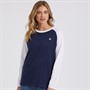 Lagooners Womens Sunrise Long Sleeve T-Shirt Navy/White