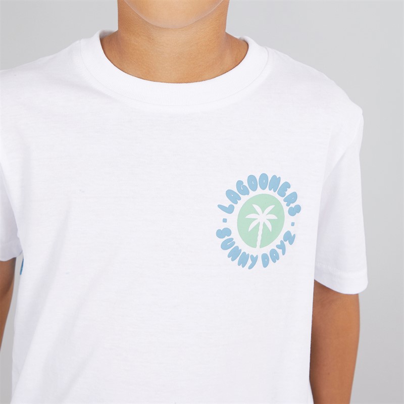 Lagooners Boys Bendricks T-Shirt And Shorts Co-Ord Set White/Blue