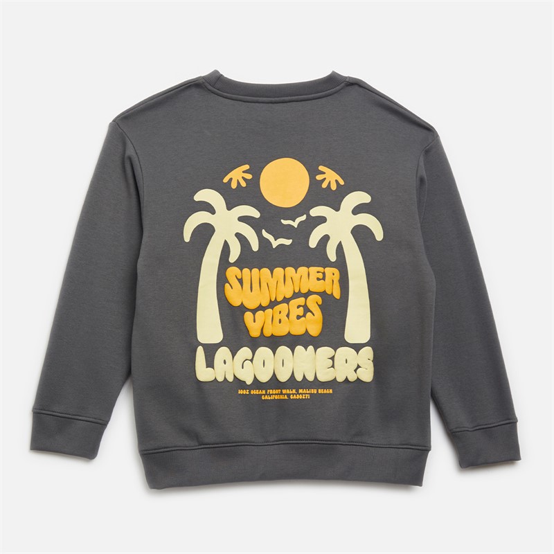 Lagooners Boys Ramsgrove Sweatshirt And Shorts Co-Ord Set Charcoal