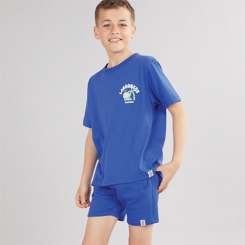 Lagooners Boys Colwyn T-Shirt And Shorts Co-Ord Set Cobalt