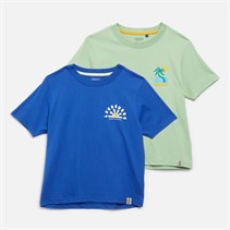 Lagooners Boys Ferryside And Clarach Two Pack T-Shirt Cobalt/Mint