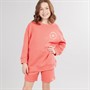 Lagooners Girls Almeria Sweatshirt And Shorts Co-Ord Set Coral