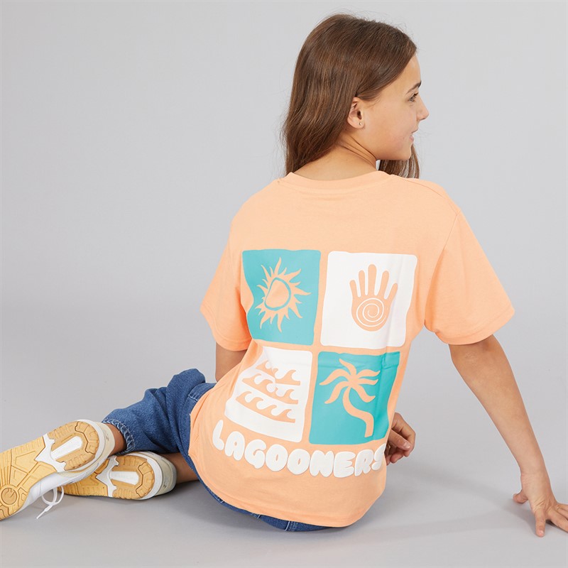 Lagooners Girls Seaway T-Shirt Peach - Size 11/12Y