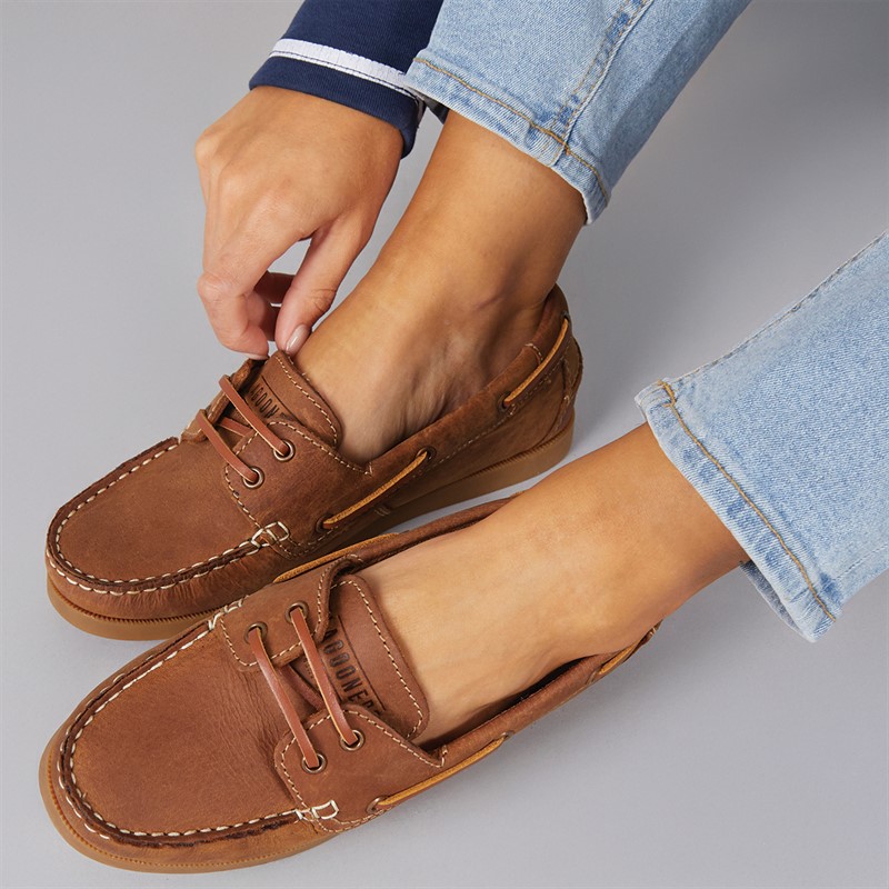 Lagooners Womens Janey Deck Shoes Brown