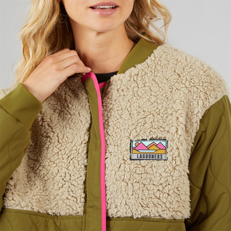 Lagooners Womens Chatsworth Bomber Jacket Khaki