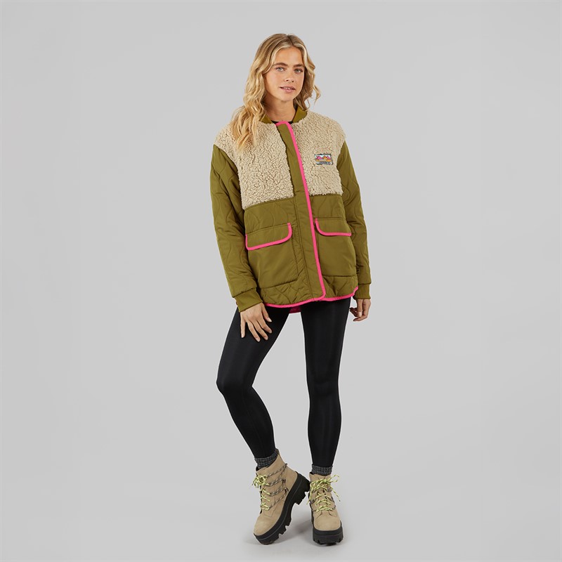 Lagooners Womens Chatsworth Bomber Jacket Khaki