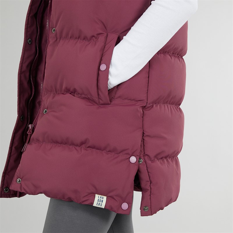 Lagooners Damen Explorer Weste Burgunderrot