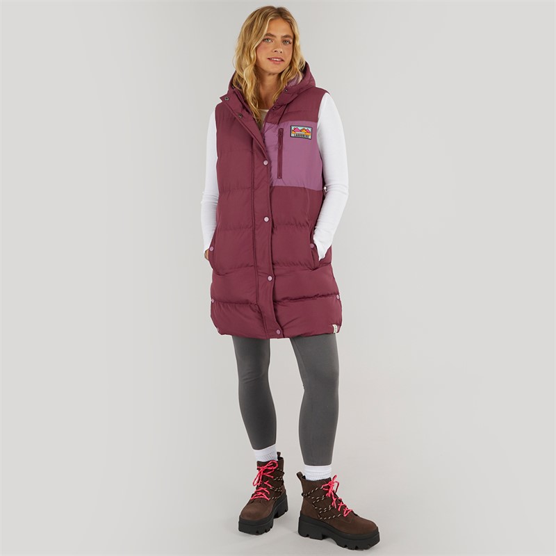 Lagooners Damen Explorer Weste Burgunderrot