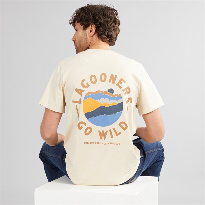 Lagooners Mens Barney T-Shirt Ecru