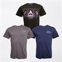 Lagooners Mens Three Pack T-Shirts Grey/Black/Blue