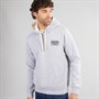 Lagooners Mens Davies Borg Lined Hoodie Light Grey Marl