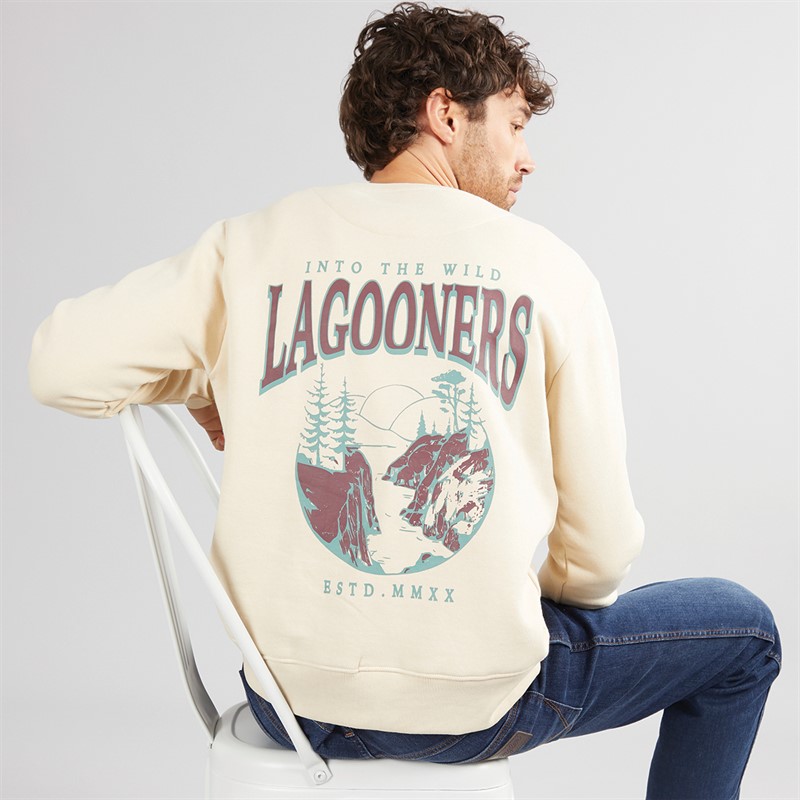 Lagooners Mens Tribe Sweatshirt Ecru