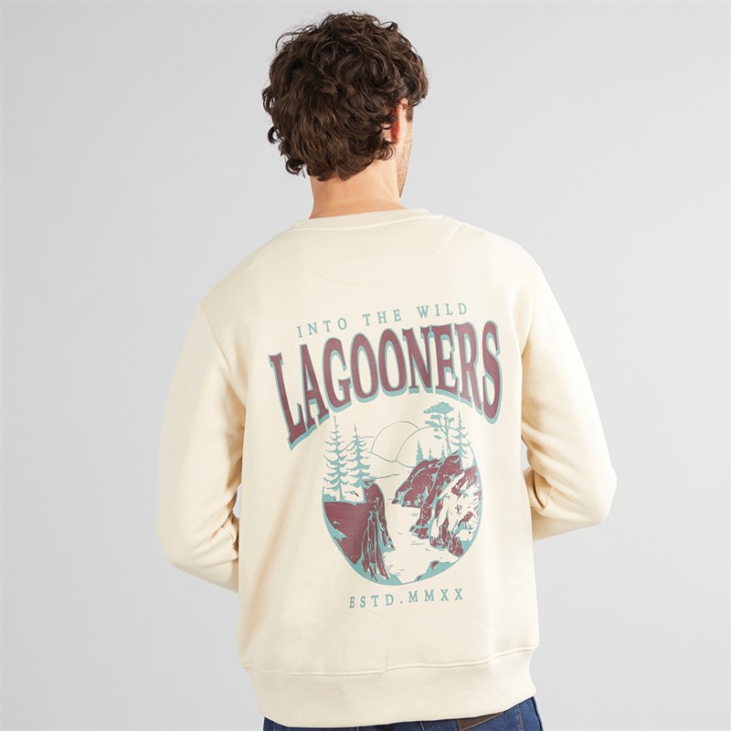 Lagooners Mens Tribe Sweatshirt Ecru